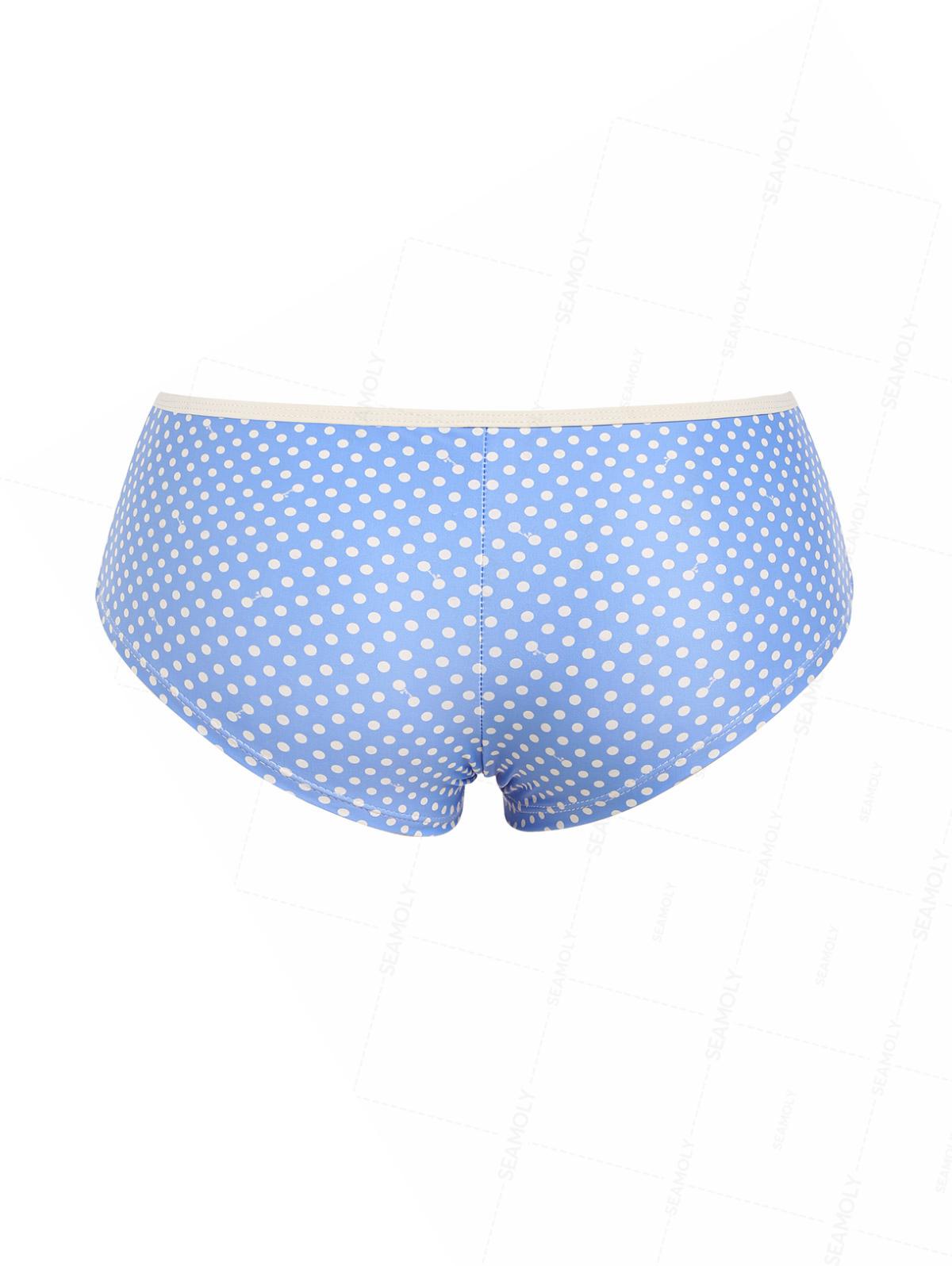 Seamolly Polka Dot Bowknot Beach Swim Low Rise Bottom Boyshorts