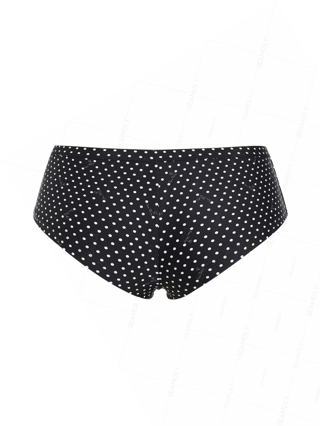 Seamolly Polka Dot Bowknot Low Rise Beach Swim Bottom Boyshorts