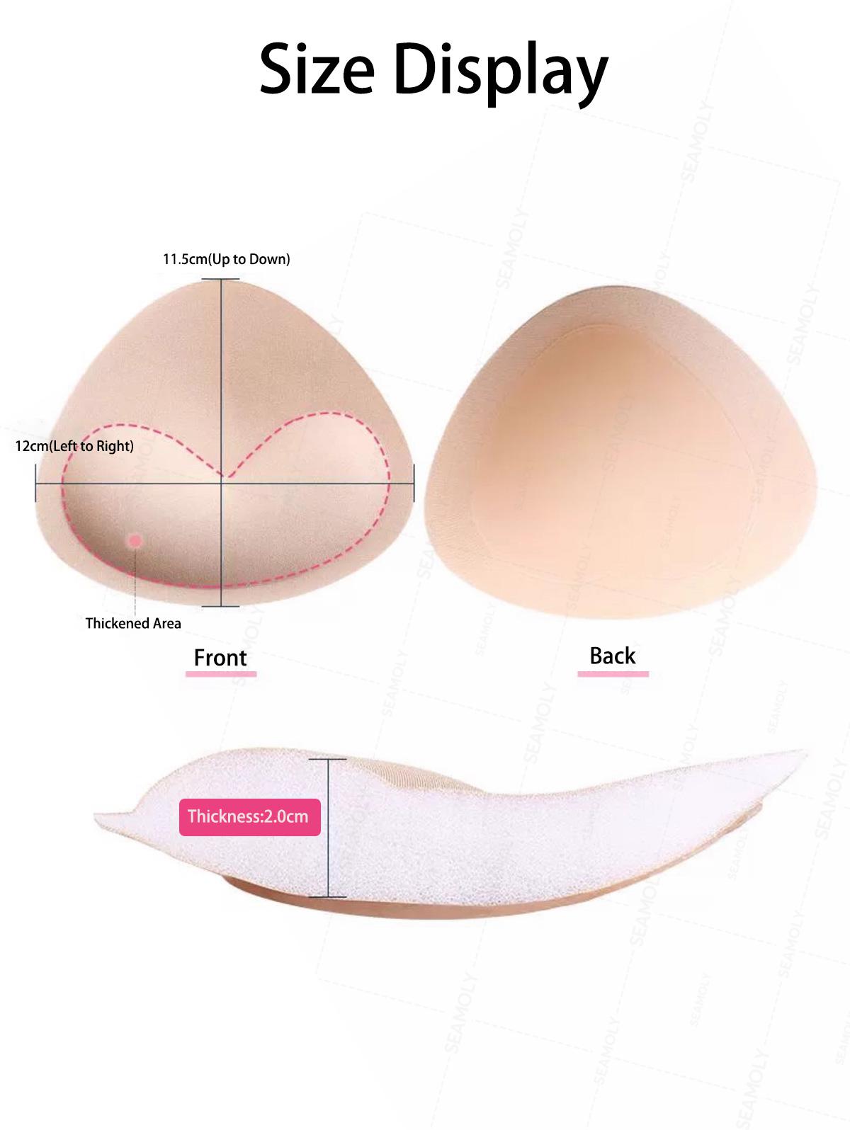 Heart Shaped Thickened Self-adhesive Sponge Bra Pads