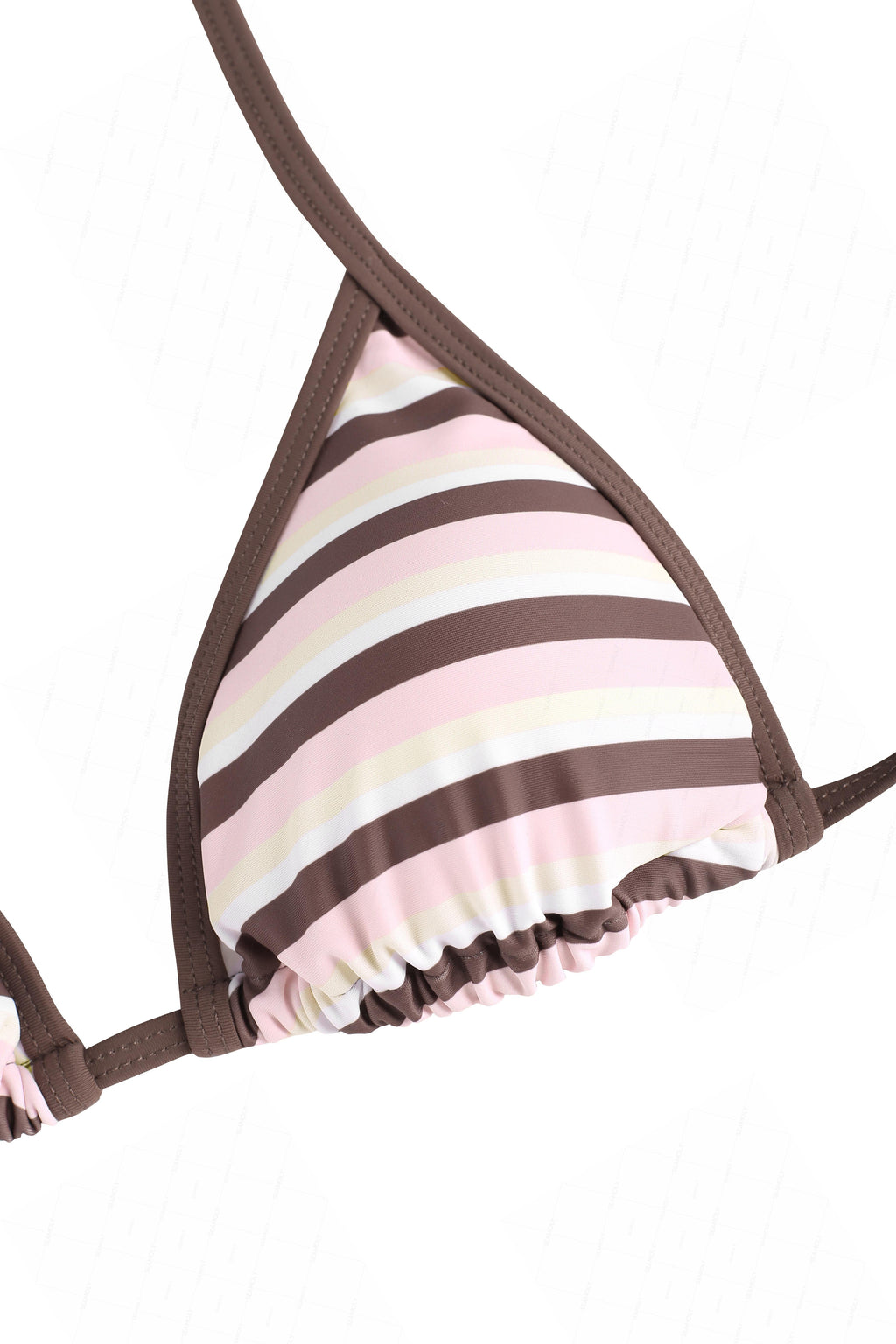 Seamolly Colorblock Striped Halter Triangle Boyshorts Bikini Set