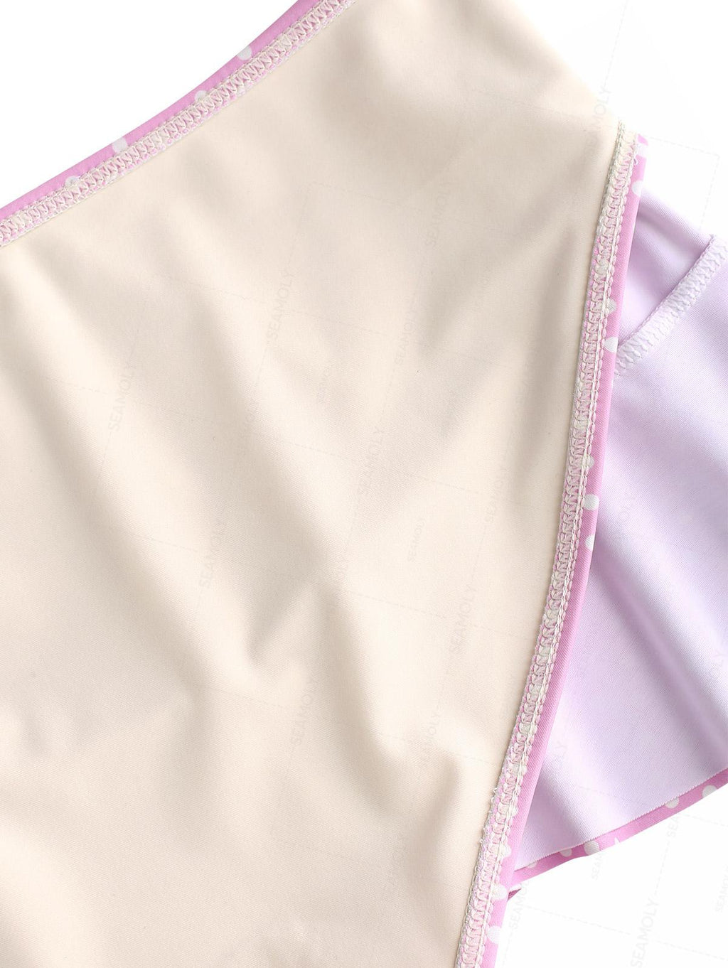 Seamolly Polka Dot Print Ruffles Hem Low Rise Swim Skirt Bikini Bottom