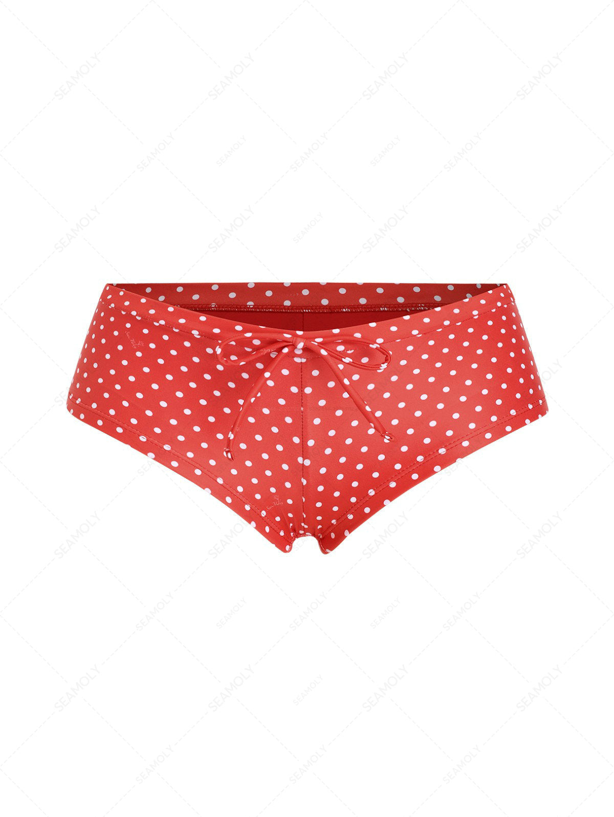 Seamolly Polka Dot Print Bowknot Beach Swim Bottom Boyshorts