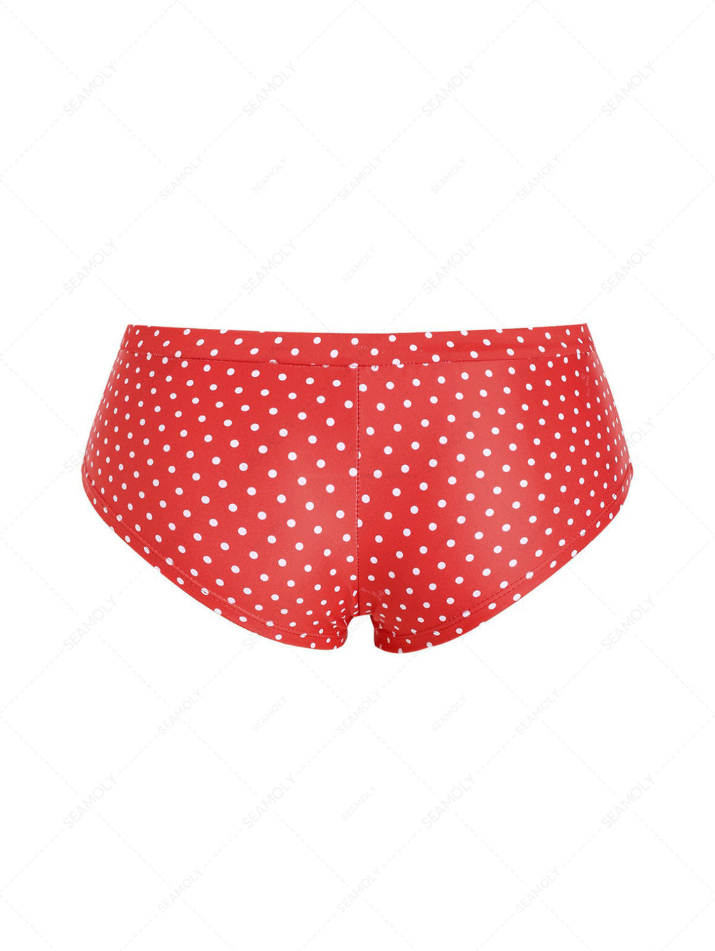 Seamolly Polka Dot Print Bowknot Beach Swim Bottom Boyshorts